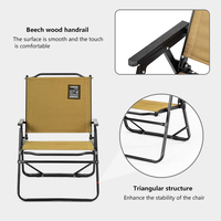 Chaise de camping et de pêche moderne légère en aluminium pour la plage, les pique-niques, le jardin, la salle de sport et l'extérieur, avec clip détachable en tissu Oxford