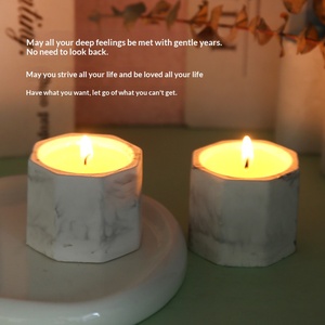 Octagonal Plaster Cup Aromatherapy <b>Candles</b> Hand Poured Mixed Wax Home Bedroom Decor Half Handmade <b>Gift</b> Souvenir - Product Image 3