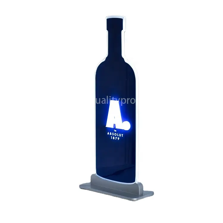 Factory Supplier Customized Design Acrylic Illuminated Led Wine Bottle Display