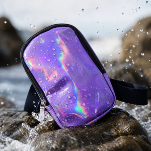 Sac de cuisse et brassard holographiques – Pochette de jambe irisée imperméable <span class=keywords><strong>pour</strong></span> festivals, raves et sports de plein air - Product Image 4