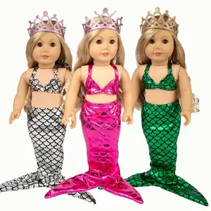 Beautiful Mermaid doll set Mini Reborn Baby Doll Accessories Cloth Sets