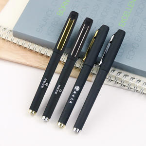 Pulpen Gel 0.5mm Cepat Kering Tinta Hitam/Biru/Merah Pulpen Plastik dengan Logo yang Dapat Disesuaikan untuk Hadiah Bisnis - Product Image 4