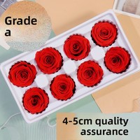 Boîte cadeau de têtes de roses éternelles de qualité supérieure - Fleurs séchées faites à la main pour la Saint-Valentin et la décoration intérieure