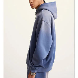 Chándal acampanado con hombros caídos de gran tamaño para hombre, chándales personalizados de diseño de Jersey pesado con lavado ácido de lana de algodón 100% - Product Image 3