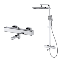 SANIPRO système de robinet de douche pluie bon marché salle de bain environnement intérieur ensemble de douche thermostatique mural