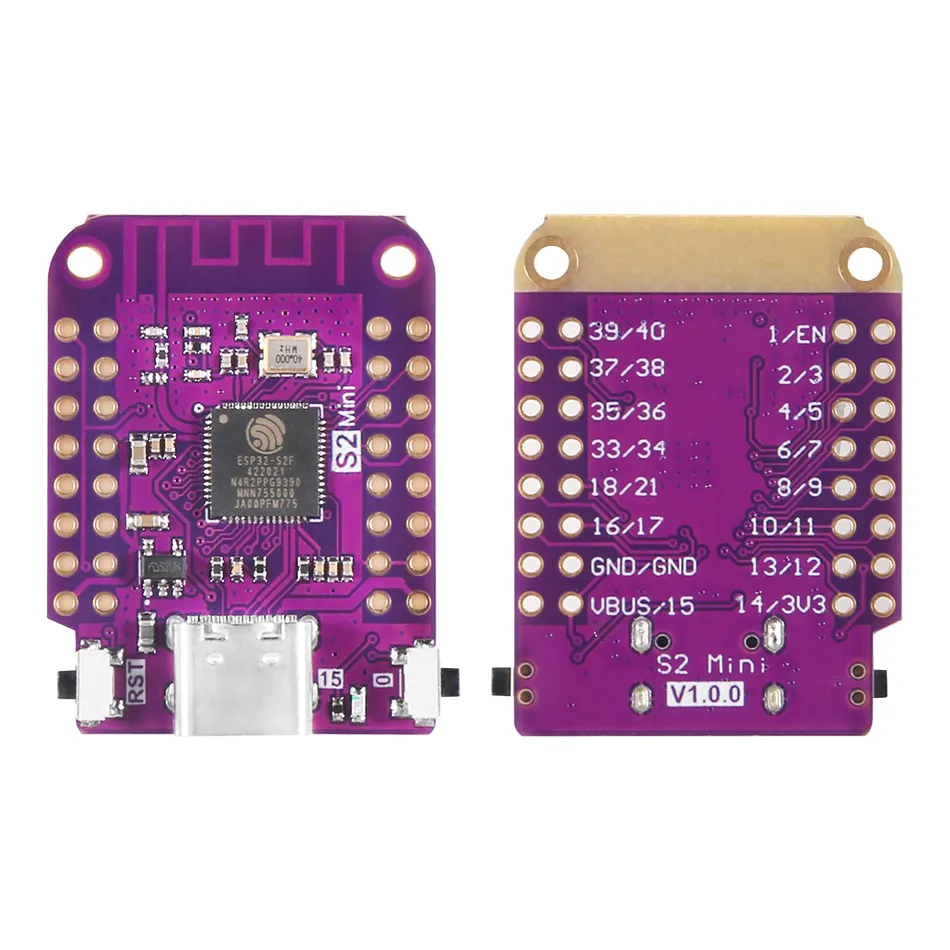 ESP32 S2 Mini V1.0.0 WIFI IOT Board Based ESP32-S2FN4R2 ESP32-S2 4MB FLASH 2MB PSRAM MicroPython for Arduino