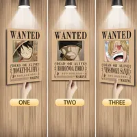 3D Ba Chuyển Tiếp Luffy/Zoro/Sanji Một Mảnh Muốn Giống Hình Hột Đậu In Anime Poster Tường Nghệ Thuật Tranh Tùy Chỉnh Dán 3D