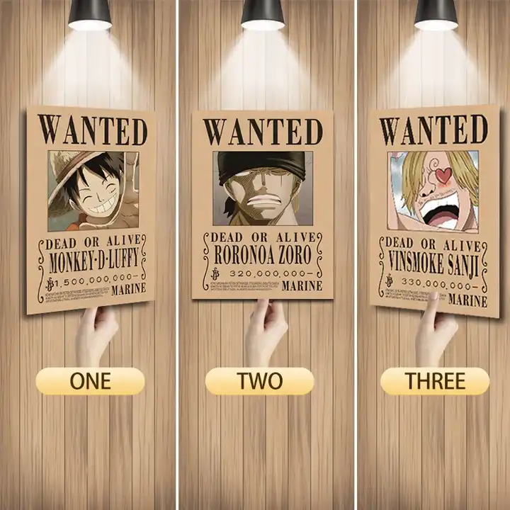 Affiche Personnalisée One Piece Wanted, Cadeau Anime Personnalisé, Affiche  Numérique 