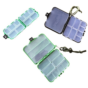 Large and small fishing hook box lure tool storage box accessories black/green fishing lures box