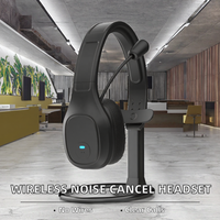 Casque téléphonique mono sans fil V5.0 avec suppression du bruit ENC pour centres d'appels et chauffeurs routiers