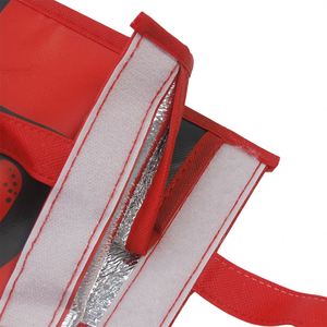 Nonwoven Insulated Waterproof Food Delivery Cooler Bag with Letter Pattern Collapsible Design and Zipper Closure - Product Image 2