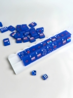 Tuiles de Mahjong Américaines Bleues Patriotiques Modernes de Luxe pour le Poker et le Divertissement par a Line