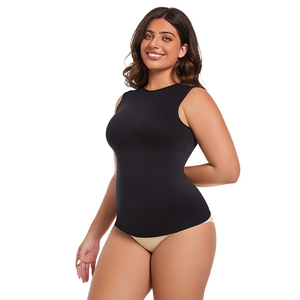 Chaleco sin costuras <span class=keywords><strong>de</strong></span> talla grande <span class=keywords><strong>de</strong></span> alta calidad con correas <span class=keywords><strong>anchas</strong></span> para los hombros, ropa interior Sexy para <span class=keywords><strong>mujer</strong></span>, camiseta sin mangas para <span class=keywords><strong>mujer</strong></span> - Product Image 3