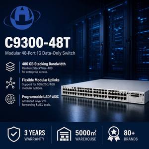 Switch <span class=keywords><strong>de</strong></span> Red Empresarial Gestionado StackWise Modular <span class=keywords><strong>de</strong></span> 48 Puertos Gigabit C9300-48T para Redes <span class=keywords><strong>de</strong></span> Distribución Mayorista - Product Image 1