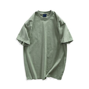 เสื้อยืดผ้าฝ้ายโอเวอร์ไซส์สำหรับผู้ชายเสื้อโอเวอร์ไซส์เปิดไหล่ว่างทำจากผ้าฝ้าย100% ตามสั่ง - Product Image 1