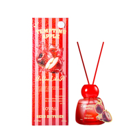 Diffuseur de parfum LOVALI 100ml à la pomme irrésistible, flacon en verre rouge de luxe, écologique, parfum fruité longue durée, parfum d'ambiance pour la maison