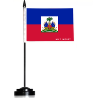 Drapeaux de bureau de la Guyane, petits drapeaux de table avec mât noir, décoration pour la maison et le bureau, célébrations de festivals