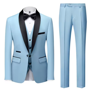 Traje de Novio de Tres Piezas <span class=keywords><strong>para</strong></span> <span class=keywords><strong>Hombre</strong></span>, Cuello en V, Cierre de Botón, Corte Entallado, Color Rojo <span class=keywords><strong>Vino</strong></span>, <span class=keywords><strong>para</strong></span> Padrino de Boda - Product Image 4