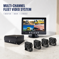 Système de caméra mobile DVR GPS 4G pour camion avec enregistrement 4CH 8CH 12CH, moniteur IPS 7 pouces, vision nocturne, WDR, capteur G et contrôle par application