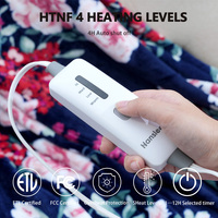 Nouvelle couverture chauffante en flanelle, 4 réglages de chaleur, minuterie de 4 heures, arrêt automatique, contrôle de la température, protection contre la surchauffe, utilisation domestique