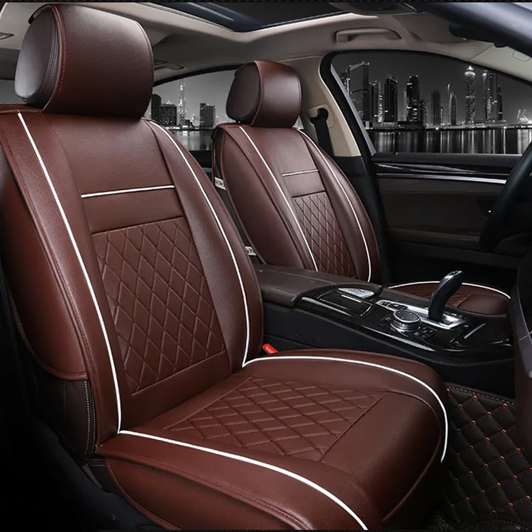 Good quality and durability General Pu leather artificial leather four seasons black car seat cover