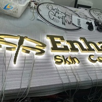 Letrero acrílico iluminado con LED 3D personalizado Letrero Letra LED Luz LED Decoración personalizada Letrero LED para publicidad de tienda al aire libre