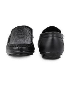 Zapatos de Vestir Casuales para Hombre Ashwin, Negros, de Cuero Genuino, Color Sólido, Flexibles, Suaves y Cómodos, con Logotipo de Cuero Importado - Product Image 4