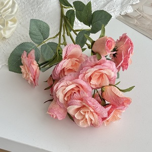 Cheap 12 Head Artificial Rose Flowers Decoration Accessories for Birthday Wedding Cake Table Decorations - Product Image 6