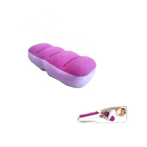 Beflocktes PVC Aufblasbares Kissen, Tragbares Aufblasbares Reisekissen für Camping & Erholung - Product Image 2