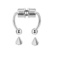 Nouveau produit phare : Anneau de nez magnétique en acier inoxydable, non perforant, type fer à cheval, bijou corporel unisexe
