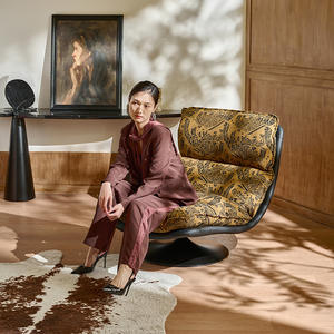 Sillón Reclinable Giratorio Moderno con Tela con Estampado de Tigre, Base de Acero al Carbono, Rotación de 360 Grados, Asiento para Sala de Estar - Product Image 2