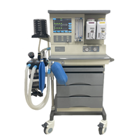 Machine d'anesthésie mobile d'équipement médical portative la machine d'anesthésie avec deux vaporisateurs pour l'usage de chirurgie d'ICU