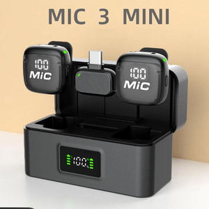 Microphone Lavalier Sans Fil 2.4G MIC3 avec Réduction de Bruit IA et Clip Magnétique Type C pour Smartphone, Vlog et Diffusion en Direct - Product Image 5