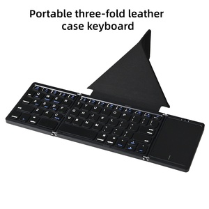 BT Foldable <b>Keyboard</b> with Touchpad Wireless <b>USB</b> Type C Charging port Mini <b>keyboard</b> for Tablet Phone - Product Image 4