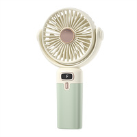 Mini ventilateur portatif à batterie amovible avec base, rechargeable par USB, ventilateur de table portable, ventilateur personnel silencieux à haut débit d'air