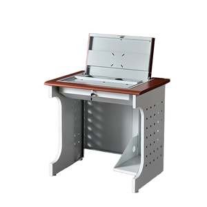 Modern <strong>Metal</strong> <strong>Flip</strong> <strong>Computer</strong> Desk for School Classroom Conference <strong>Room</strong> or Workshop Multimedia Training and Study <strong>Table</strong> - Product Image 1