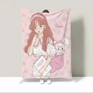Ropa de cama Mikkos Rodilla para sofás Manta de guata delgada <span class=keywords><strong>150x200</strong></span> Mantas personalizadas Lanzar Interior del hogar Derivados de animación esponjosos - Product Image 5