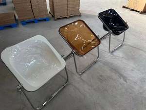 Fábrica al por mayor PC transparente <span class=keywords><strong>Aldi</strong></span> silla plegable Silla <span class=keywords><strong>de</strong></span> comedor sala <span class=keywords><strong>de</strong></span> lectura silla plegable - Product Image 5