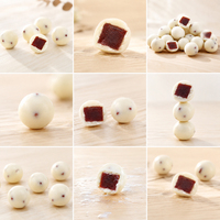 Premium Yoghurt Bedekte Hawthorn Ballen Zoete Halfzachte Fruitsnack 10kg Karton Bulk Groothandel OEM Private Label