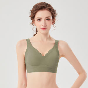 Respirant grande taille <span class=keywords><strong>soutien</strong></span>-<span class=keywords><strong>gorge</strong></span> haute qualité sans couture femmes sans fil Push up gelée <span class=keywords><strong>Silicone</strong></span> grande taille brassière pour gros seins dames - Product Image 6