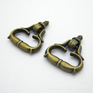 มือจับแบบวงแหวนขนาดเล็ก รุ่น B034 สีบรอนซ์โบราณ ขนาด 29 มม. สำหรับตกแต่งเฟอร์นิเจอร์ - Product Image 5