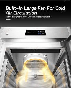 Fabbrica diretta 16 <span class=keywords><strong>32</strong></span> vassoi in acciaio inox elettrico di raffreddamento per alimenti carrello <span class=keywords><strong>a</strong></span> spinta cibo freddo per bere armadio con ruote - Product Image 2
