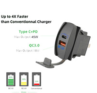Chargeur de voiture USB A+C WELTO 18W QC3.0+PD à charge rapide avec protection multi-ports 12-24V pour voitures, bateaux, camping-cars, téléphones mobiles