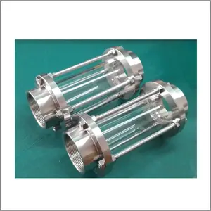 tank vessel sight glass hydraulic stainless steel npt female threaded in-line tubular view sight glass