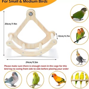 Solid Wood Bird Ladder Toy For <b>Cage</b> Indoor Climbing Chew Play Medium Size Rectangle Durable - Product Image 5