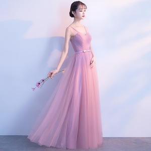 Spring Bridesmaid Dresses 2025 Long Tulle A-Line Sweetheart Neckline Natural Waist One-Piece Graduation Choir Sisters Outfits - Product Image 3