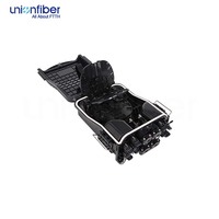 Boîtier terminal fibre optique extérieur 8 cœurs en ABS noir, montage sur poteau, 1*8 ports FTTH, boîtier NAP pour FTTH