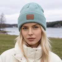 Gorra Deportiva Unisex de Punto Computarizado con Apliques Geométricos a Rayas Color Limón, 100% Acrílica, para Adultos, Estilo Informal para Viajes y Actividades al Aire Libre