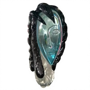 Vase en verre soufflé de Murano, décor moderne européen, glaçure colorée, <span class=keywords><strong>sculpture</strong></span> <span class=keywords><strong>visage</strong></span> de <span class=keywords><strong>femme</strong></span> style Picasso, motifs ange et fée - Product Image 3