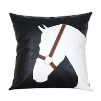 Luxus Pferd Leder Kunstleder Kissen Kunden spezifische Luxus Kissen bezüge für Couch Schlafs ofa